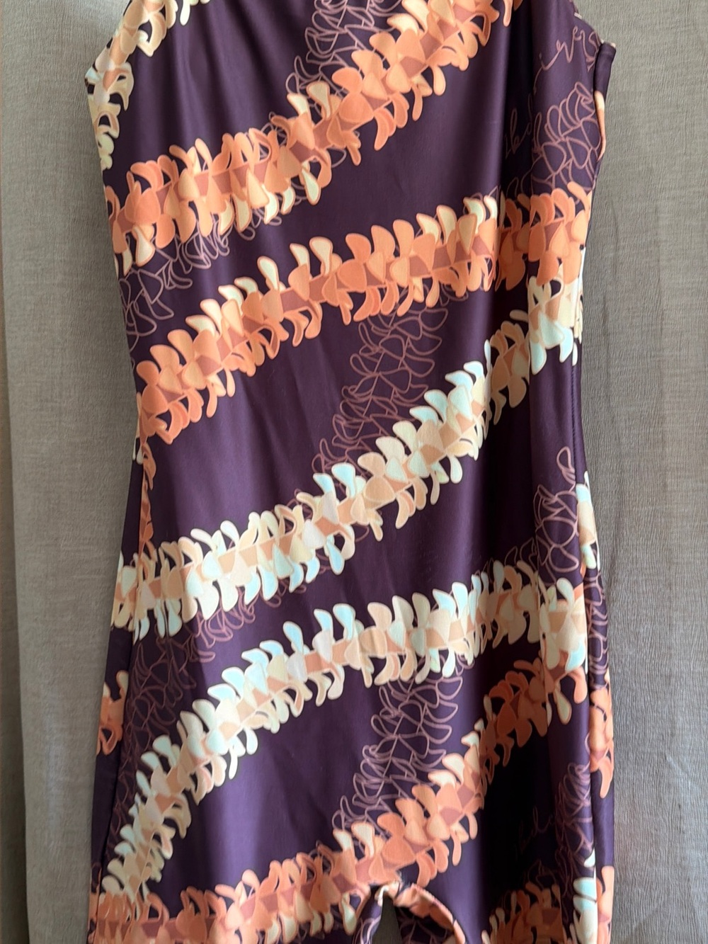 2BDesired Purple Floral-Print bodysuit